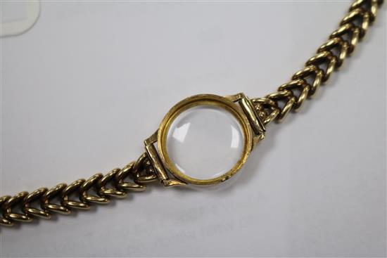 A ladys 1960s 9ct gold Tudor Royal manual wind wrist watch, on a 9ct gold bracelet.